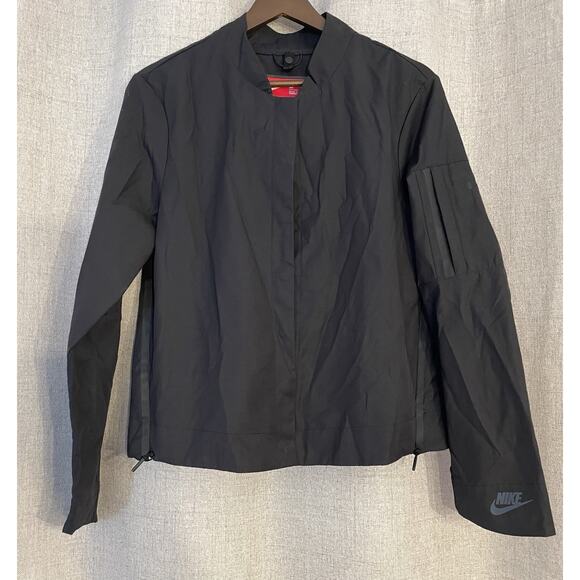 Nike Jacket Womens Xsmall Black Bomber Lightweight Excellent Condition - Picture 1 of 8